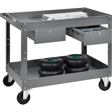 Global Industrial Stock Cart, Steel, 36 in L, 24 in W, 32 in H 988842